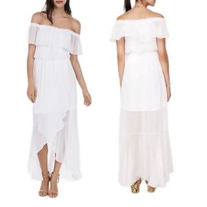 White Ruffle Maxi Dress